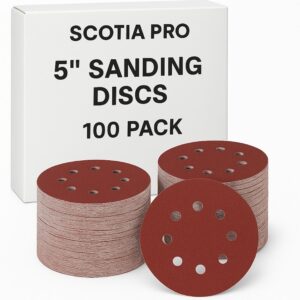 5” Hook & Loop Sanding Discs – 100 Pack (Multiple Grits)