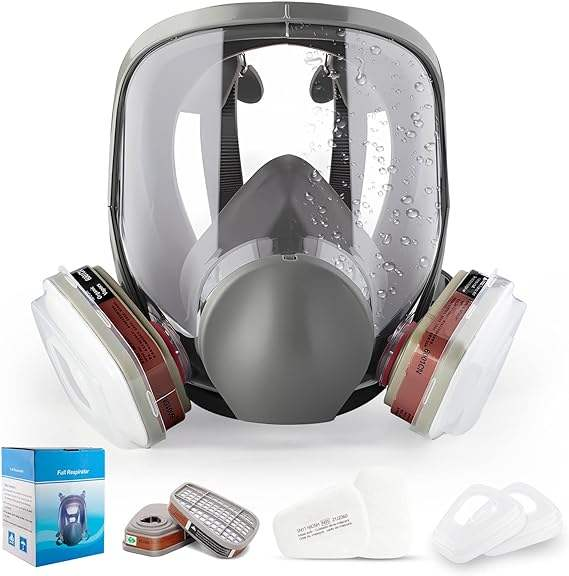Full Face Respirator Mask – Spray Foam insulator, Dry Wall Sanding, Auto Body, Paint - Image 2