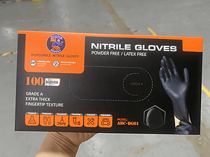 Laytex free Black L gloves 100pack (50Pairs)