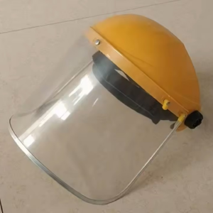 Grinding clear shields with head band adjustable loop