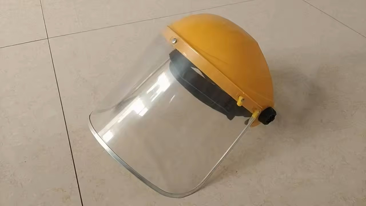 Grinding clear shields with head band adjustable loop